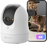 4K Indoor Security Camera 360° Pet Baby Monitor WiFi 6 Night Vision