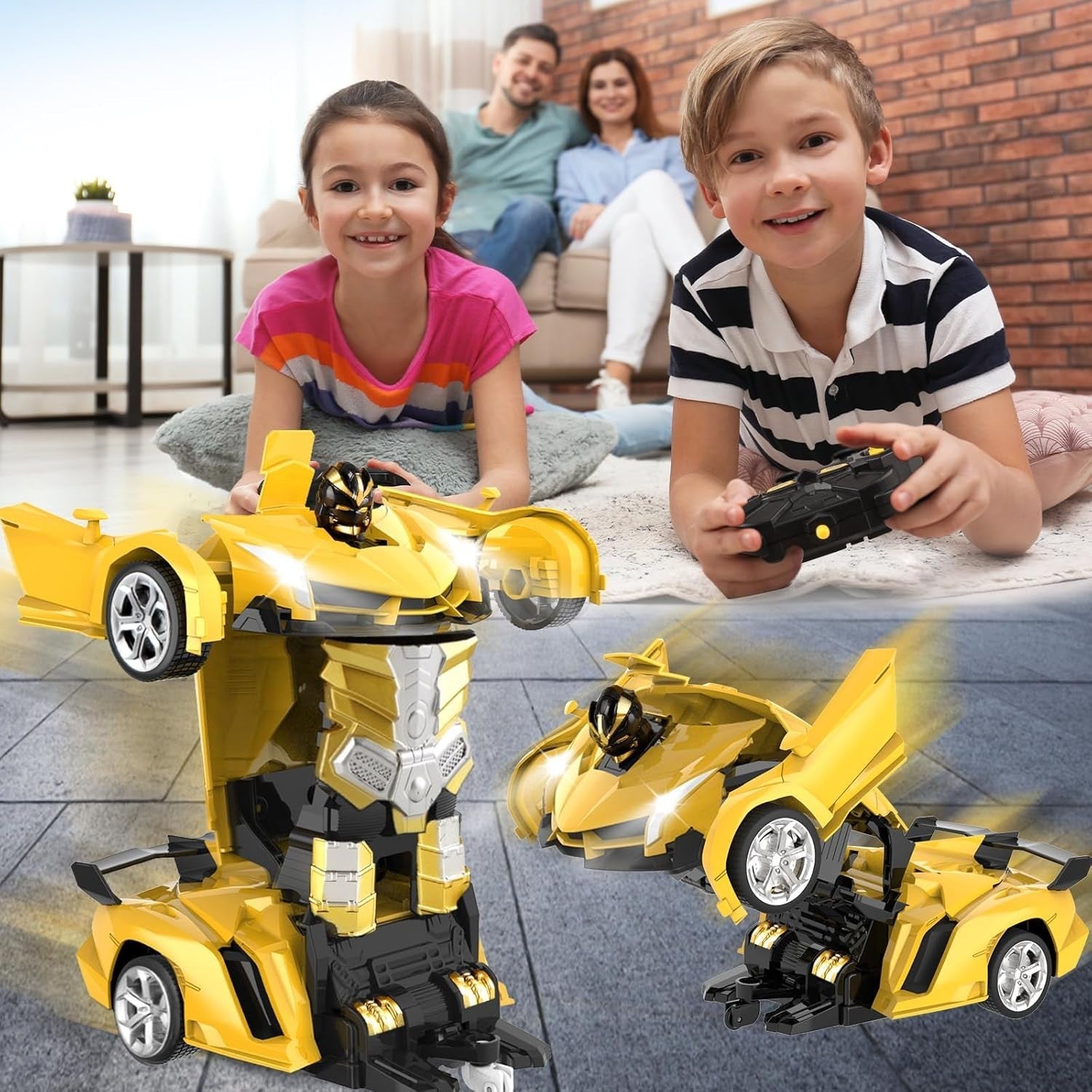 Transforming RC Car Robot Toy – Remote Control Drift Car for Kids 3-8
