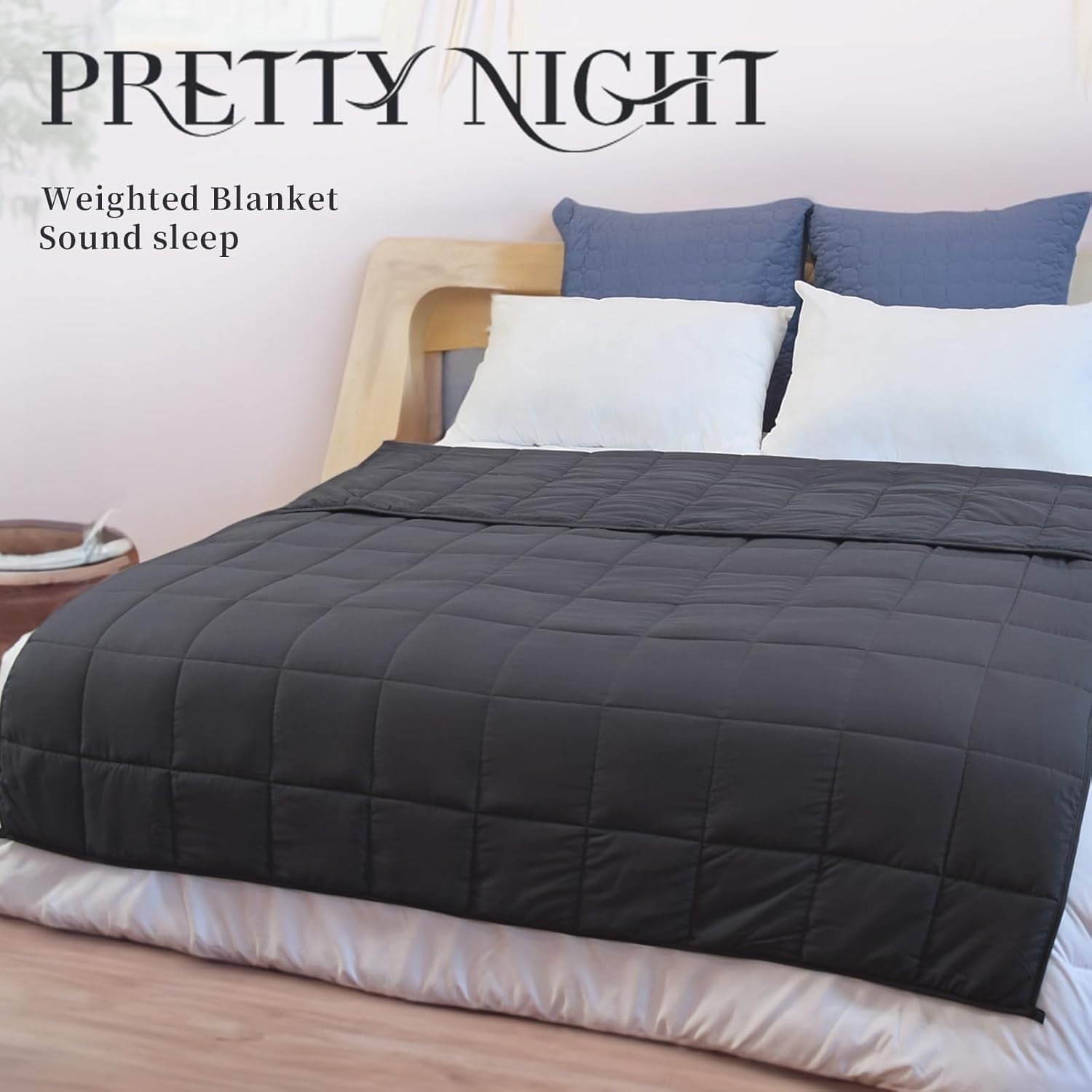 15lb Weighted Blanket Queen 60x80 Dark Grey Cozy Sleep Comfort
