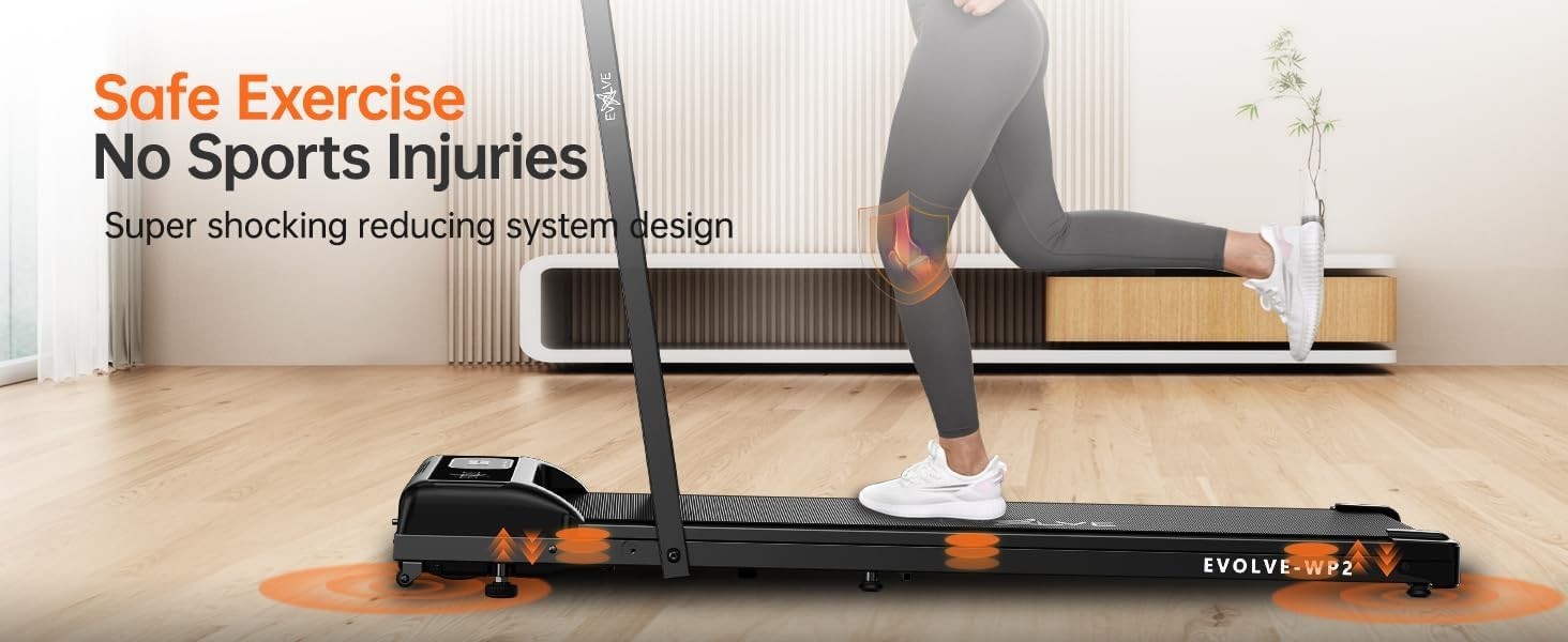Foldable Under Desk Walking Treadmill 10KM/H Home Office Gym Pad