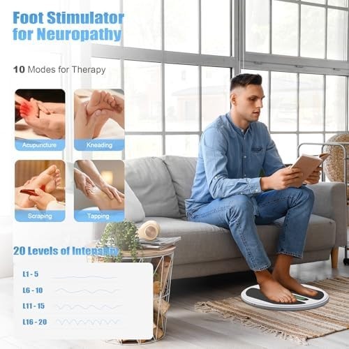 Cordless Foot Massager TENS EMS Blood Circulation Pain Relief Large