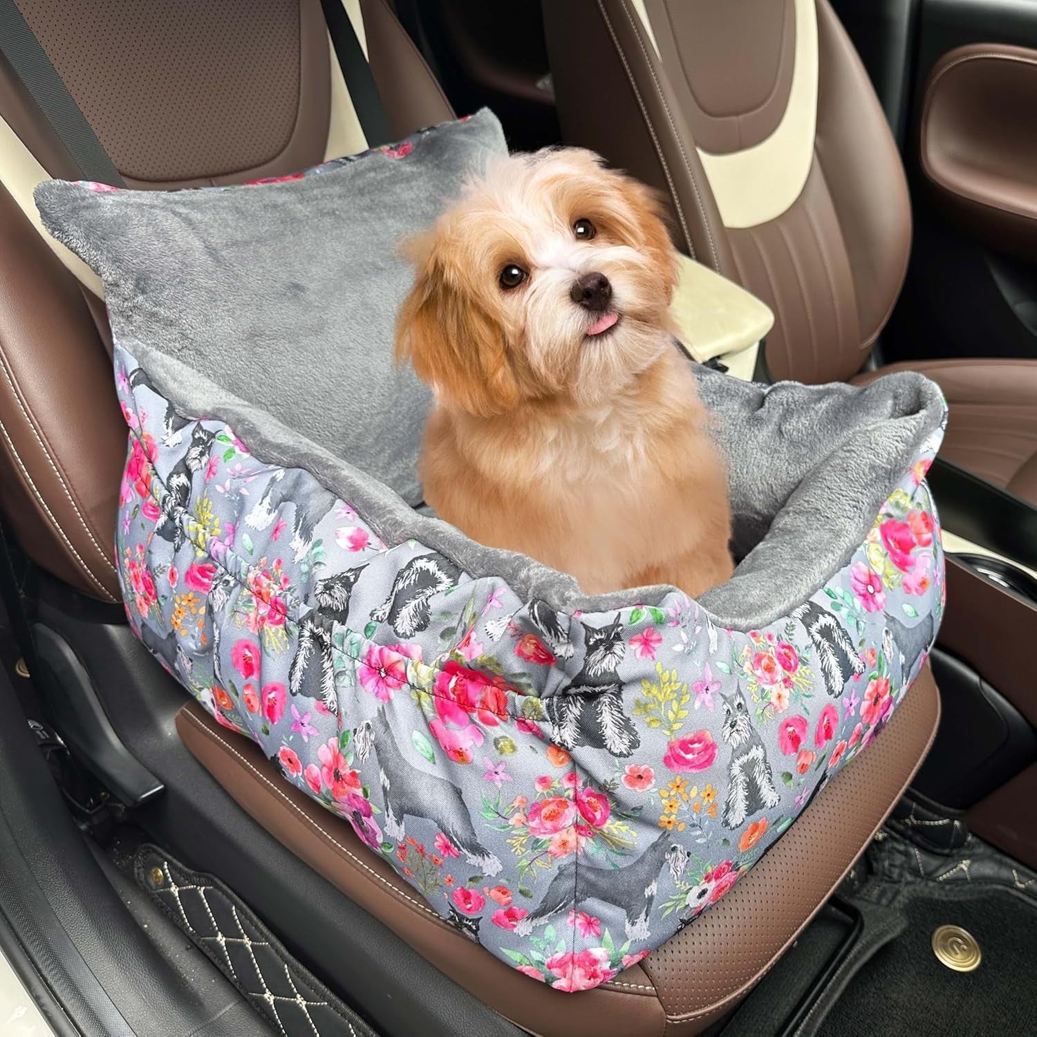 Pet Booster Car Seat Travel Bed Small Dogs Washable Cushion 25lbs