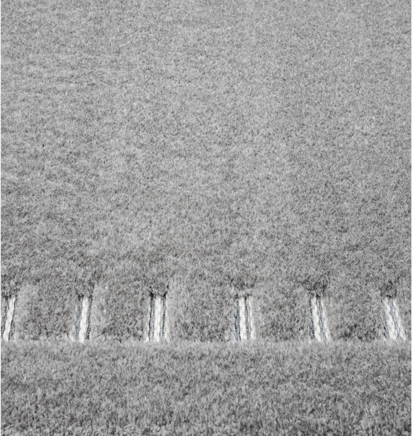 Grey Hallway Rug 120x170cm Soft Washable Runner for Living Room Bedroom