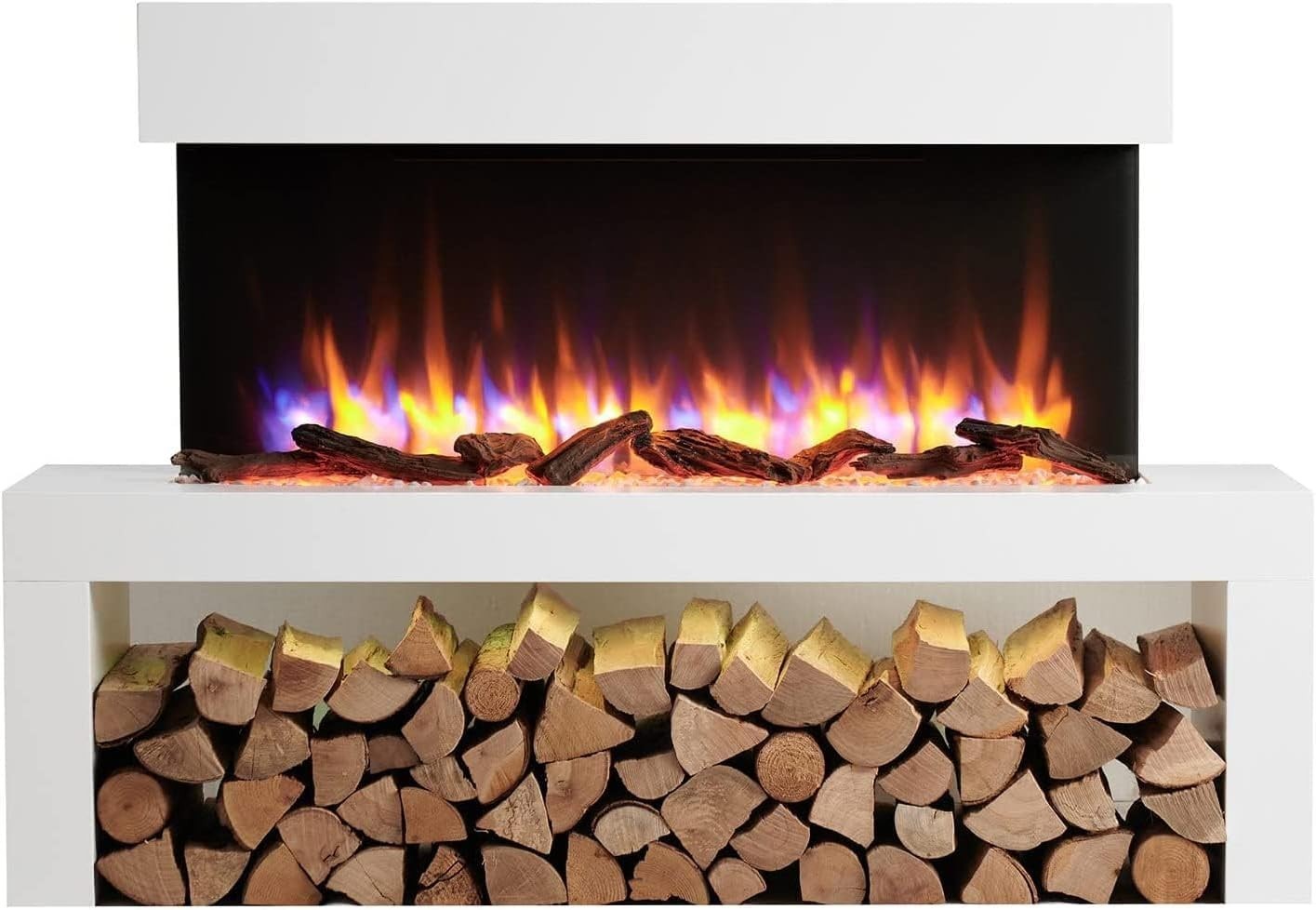 47" Wall Mounted Electric Fireplace Suite LED Flame Remote 2kW Heater