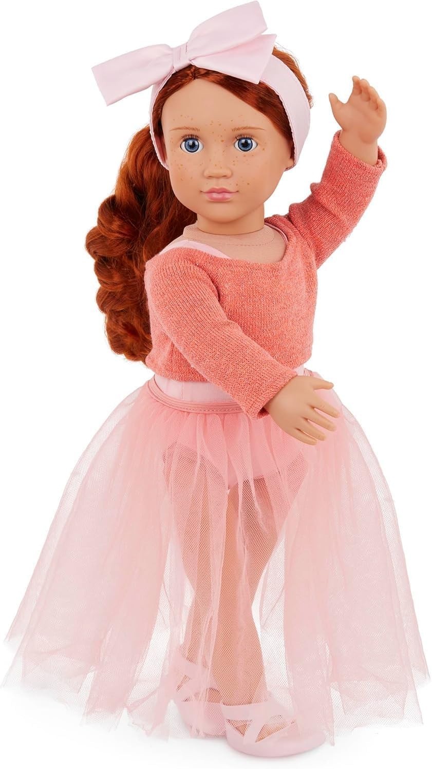 18in Ballerina Doll Blue Eyes Red Hair Ballet Outfit Toy