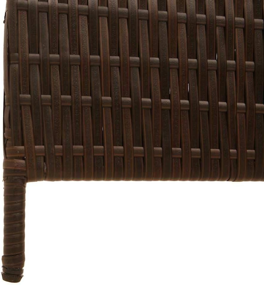 Brown Rattan Folding Room Divider Screen – 4 Panel Privacy Partition 180cm