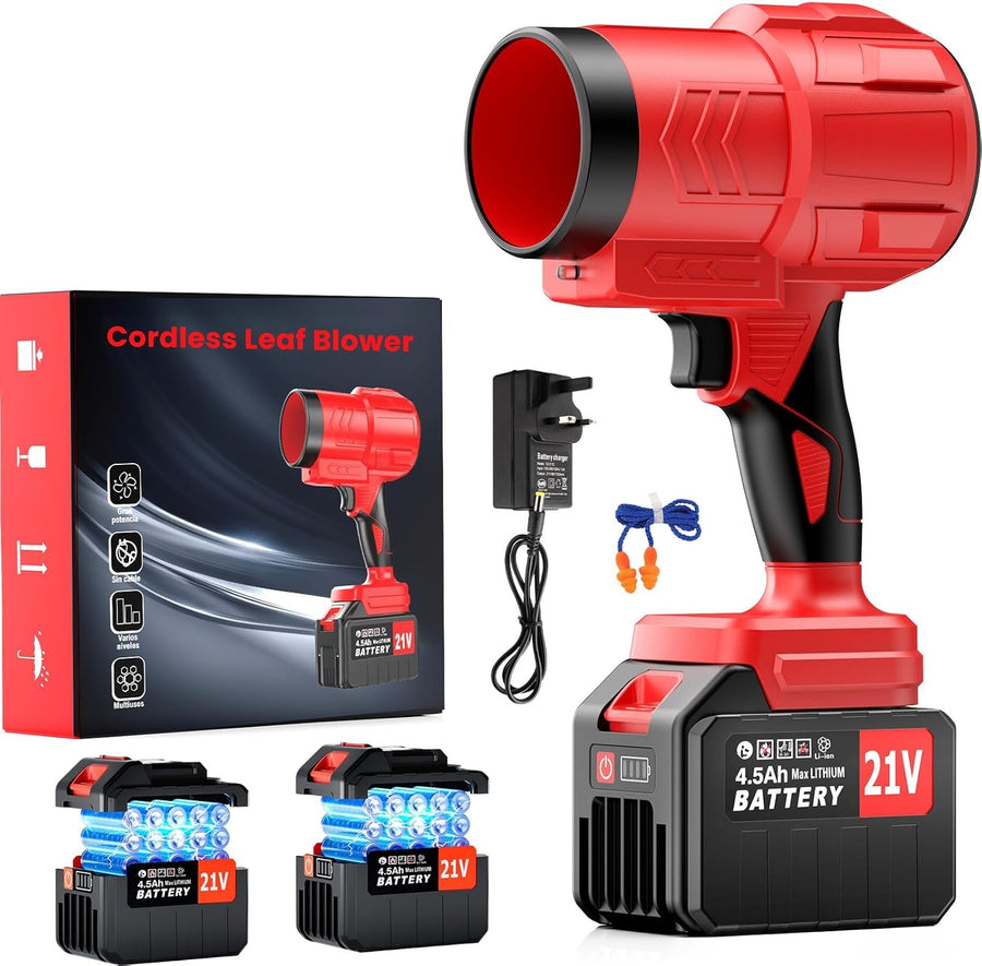 Cordless Leaf Blower 21V Dual Batteries Brushless High Power 685CFM