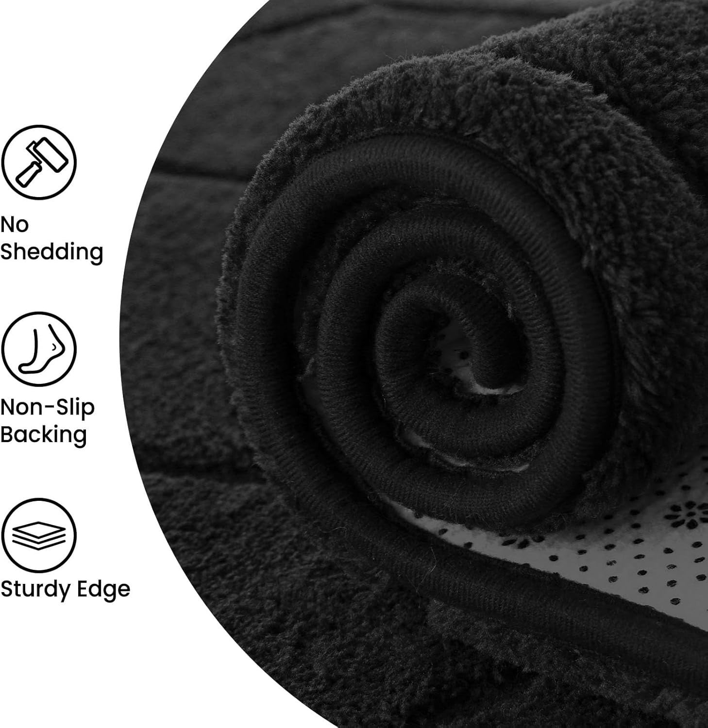 Extra Large Black Area Rug 275x370cm Washable Anti Slip Short Pile Carpet