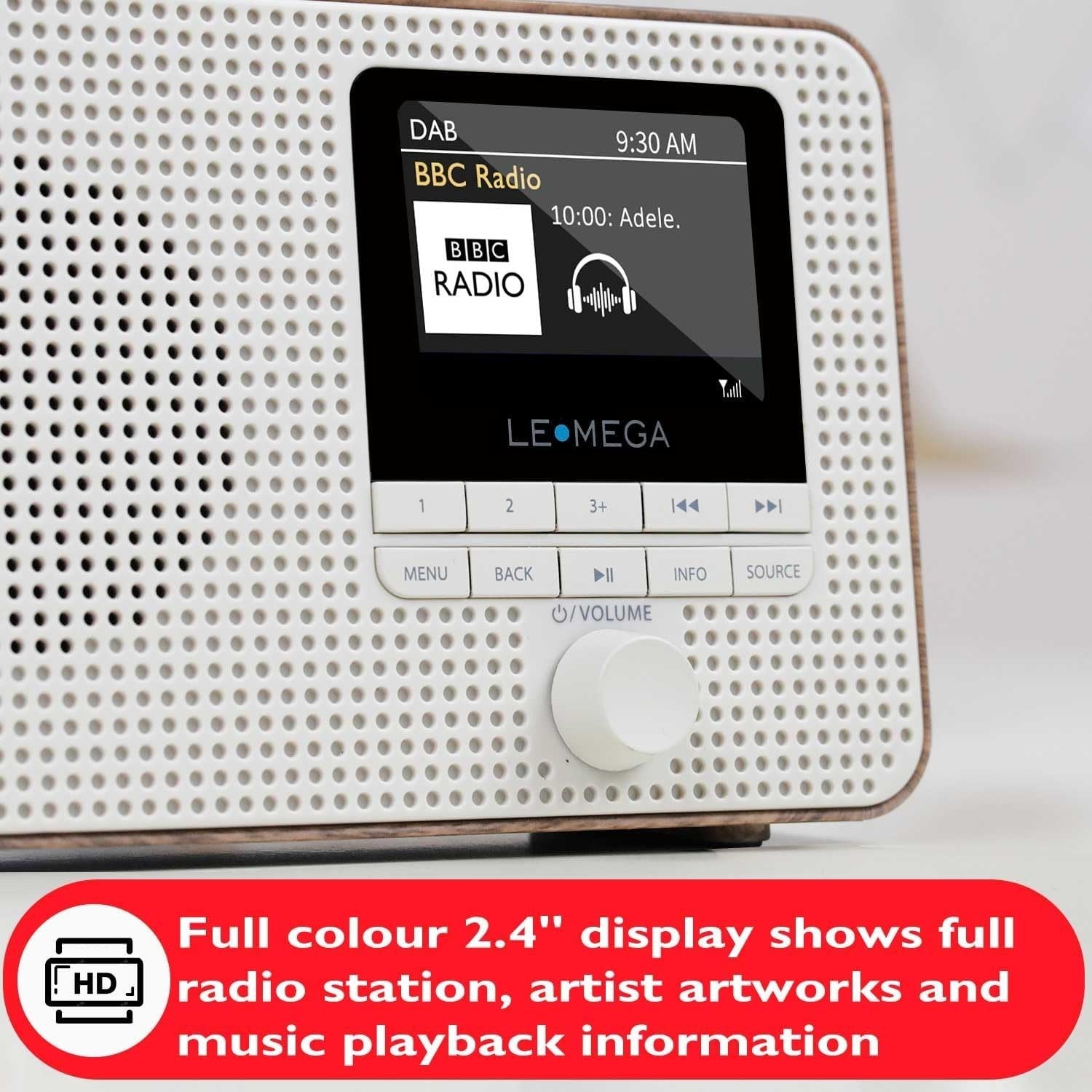 Internet Radio DAB+ Bluetooth WiFi 60 Presets Colour Display