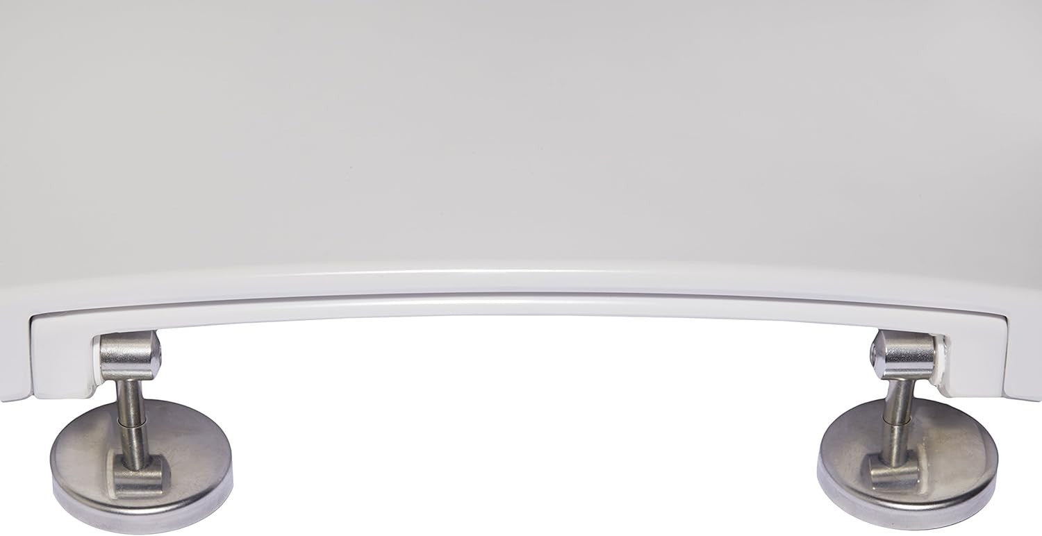 Thermoset Toilet Seat White Durable Adjustable Hinges Fits Esedra Oval