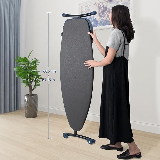 Extra Large Ironing Board 135x46cm With Wheels Heavy Duty Steam Iron Rest