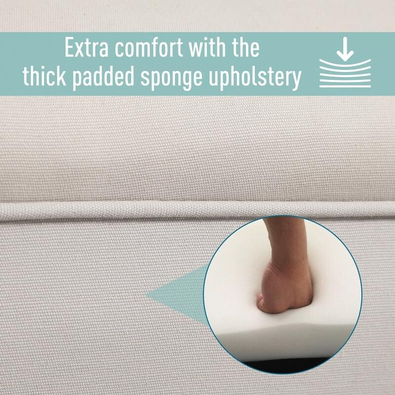 Grey Rolled Arm End of Bed Bench Seat Sofa Stool for Bedroom Lounge 130kg