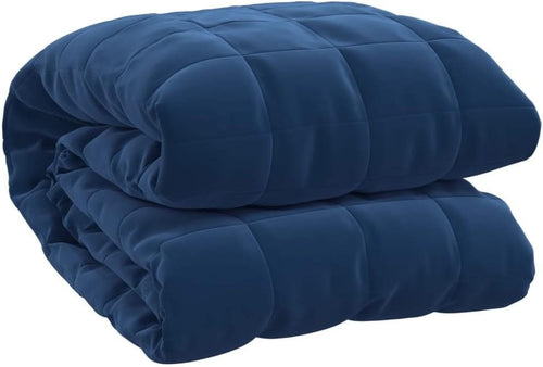 Blue 15kg Weighted Blanket 230x220 cm for King Bed Sleep Aid & Comfort