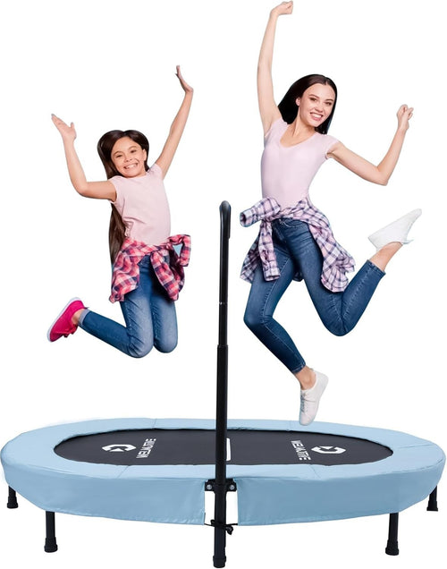 Oval Indoor Trampoline for Two Quiet Rebounder Handle 150KG