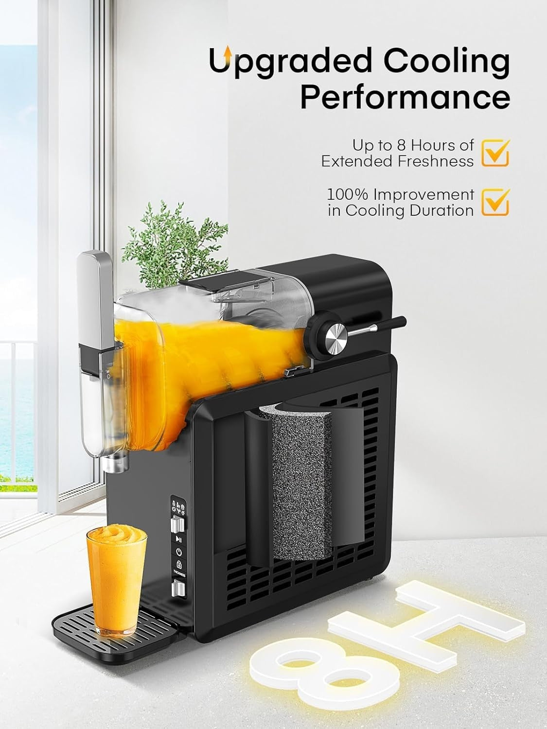 Frozen Drink Slush Machine 2L Self Cleaning No Ice Cocktails Milkshakes