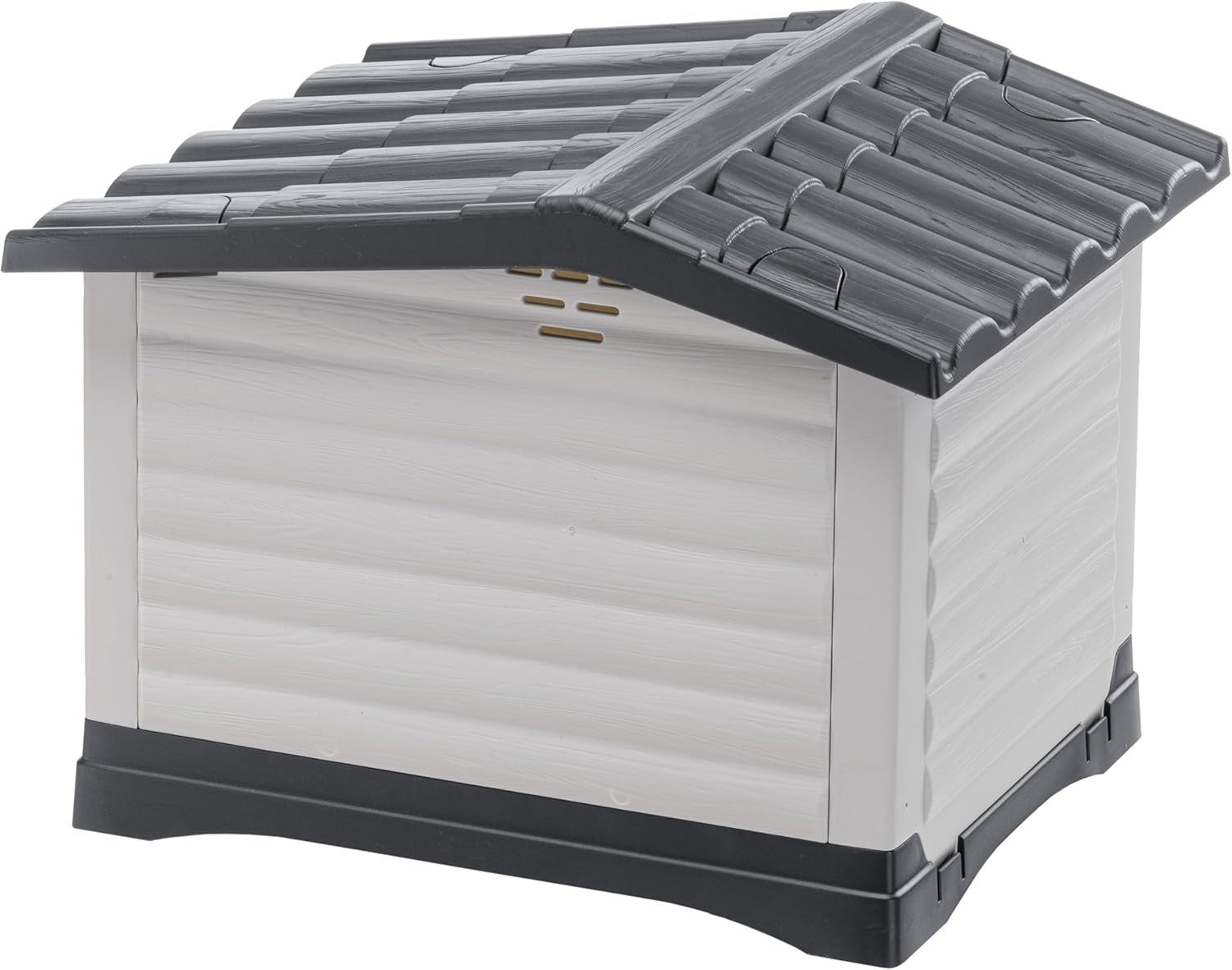 Outdoor Dog Kennel with Drainage, Insulating Base & Removable Roof, Medium