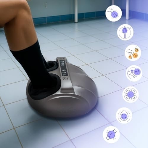 Electric Foot Massager with 360° Shiatsu, Air Pressure & Heat Therapy
