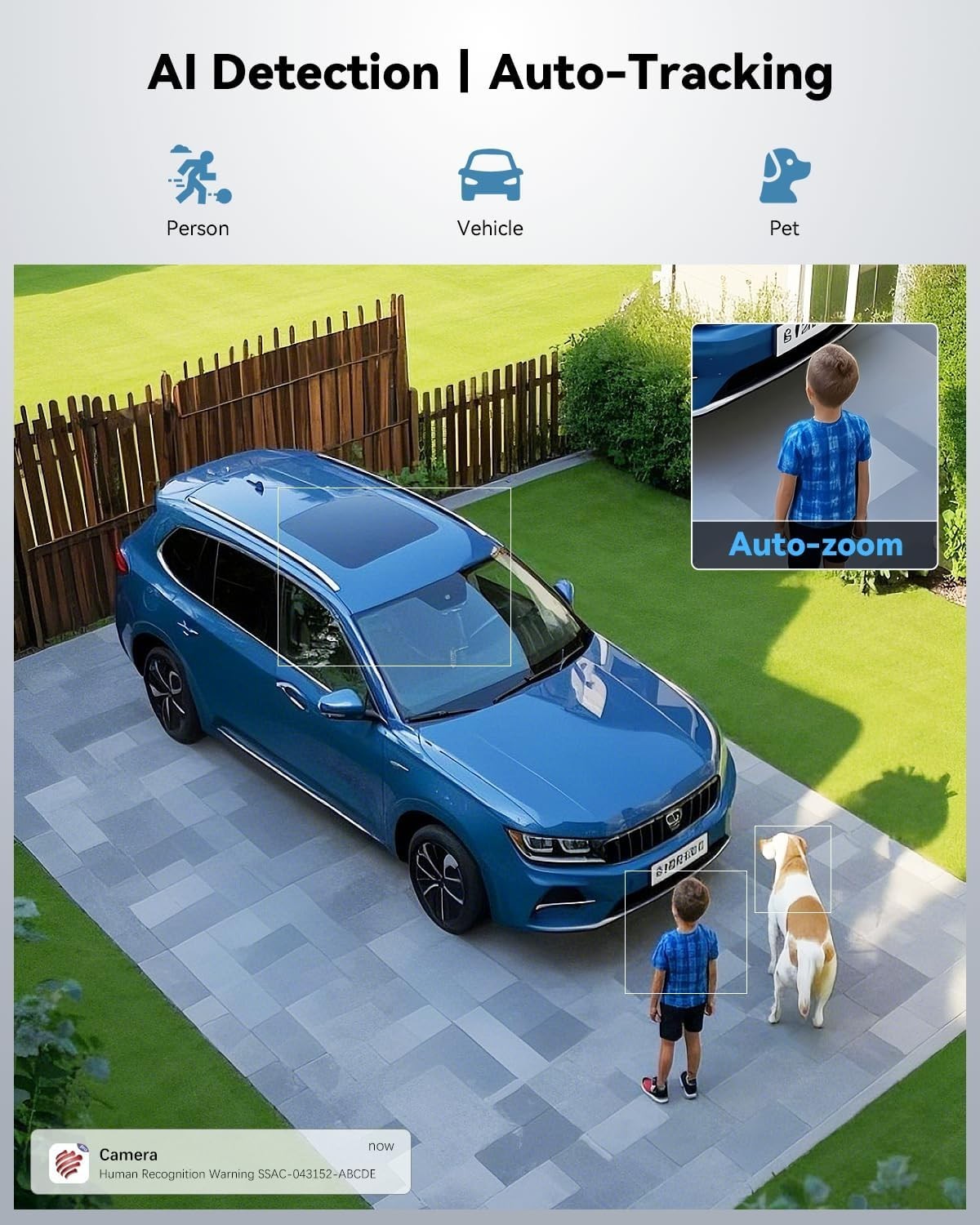4K PTZ Security Camera 30X Optical Zoom WiFi AI Auto Tracking CCTV