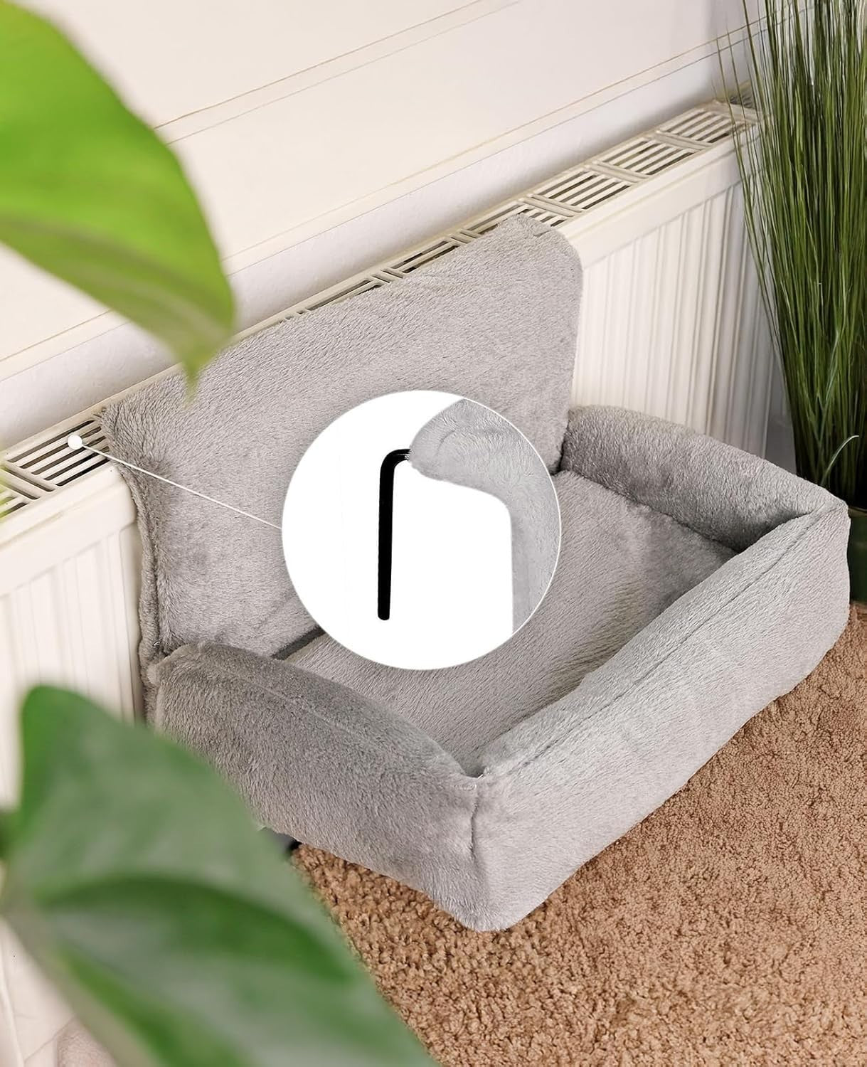 Cat Radiator Bed Plush Heating Hammock Washable Cover Heater Perch