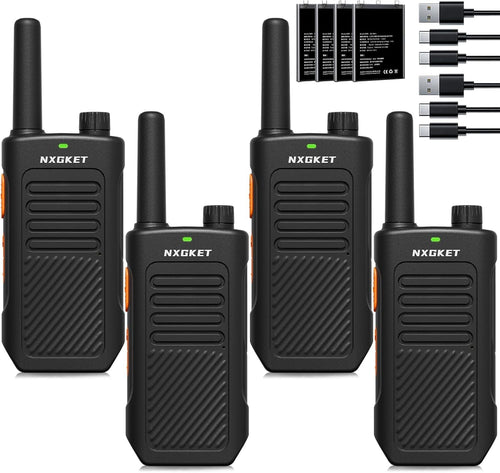 Long Range PMR446 Walkie Talkies Rechargeable 16 Channel 4 Pack