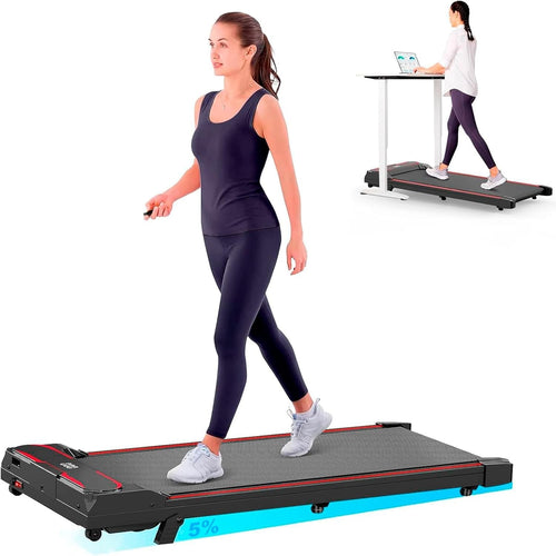 Under Desk Treadmill with 5% Incline, Portable Walking Pad, LED Display