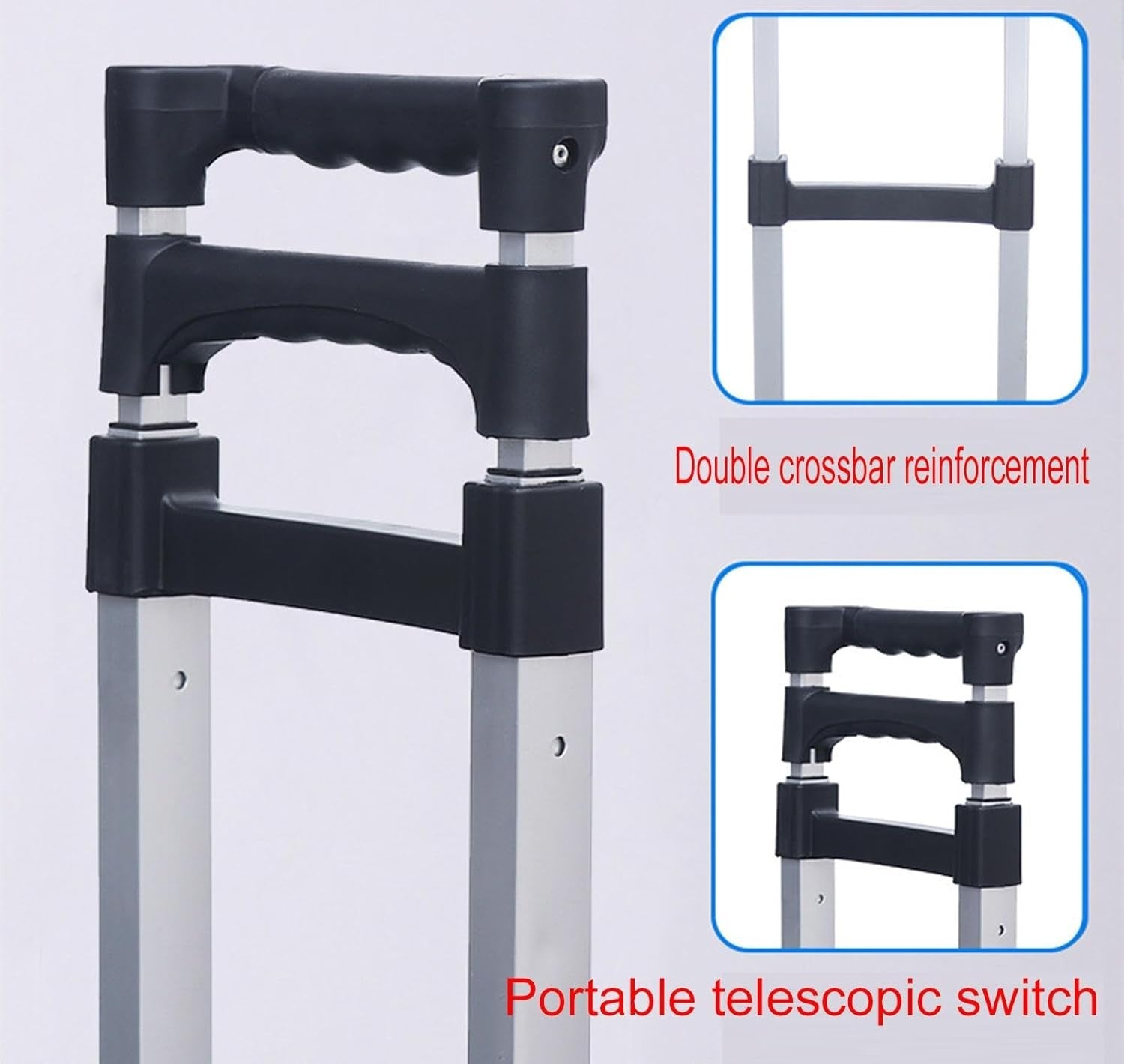 Aluminium Stair Climbing Sack Truck Folding Hand Trolley Adjustable Handle