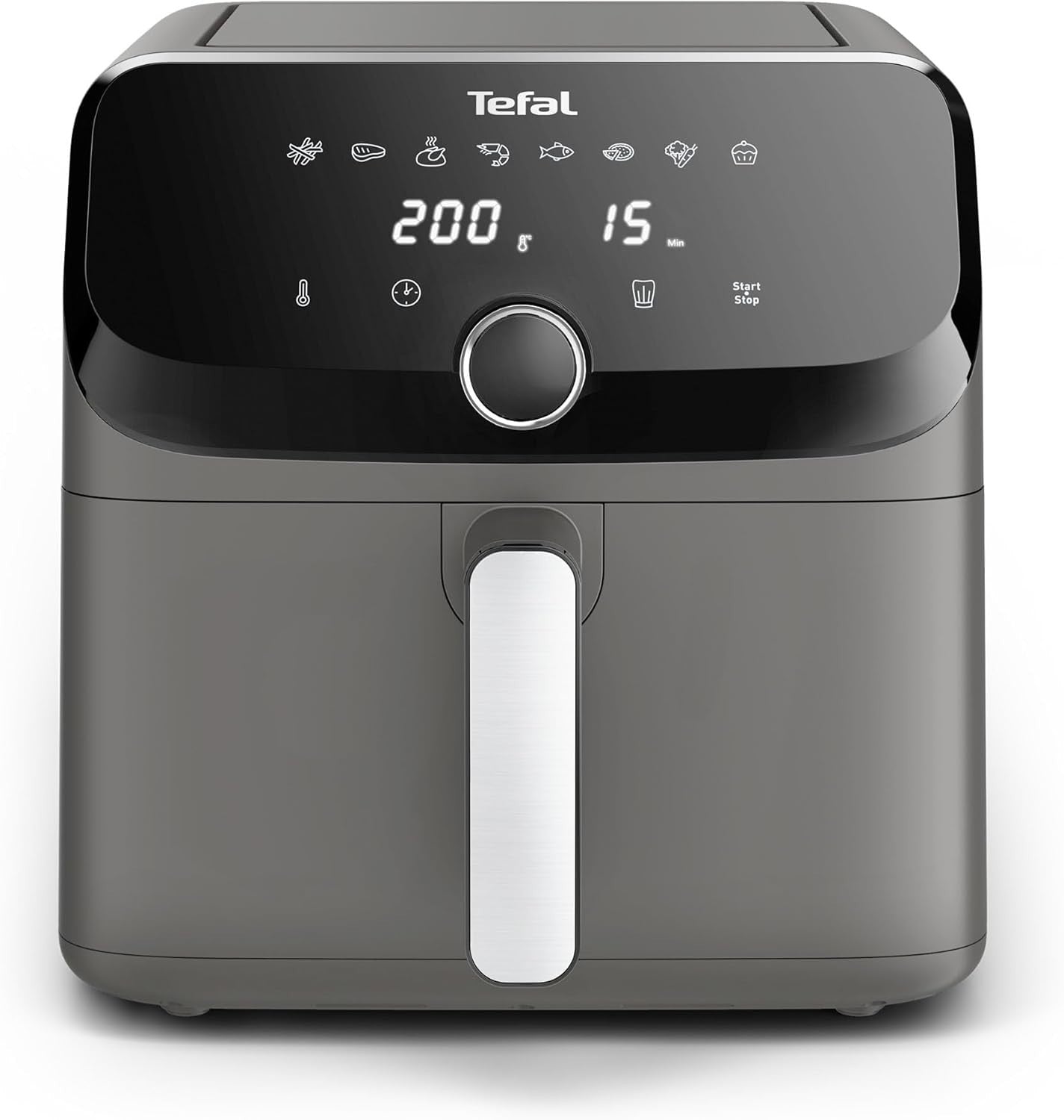 7.5L Mega Air Fryer XL | Family Size Up to 8 | 8 Presets | Energy-Saving Grey