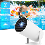 Smart Mini Projector WiFi 6 Bluetooth 4K Support Auto Keystone 300"