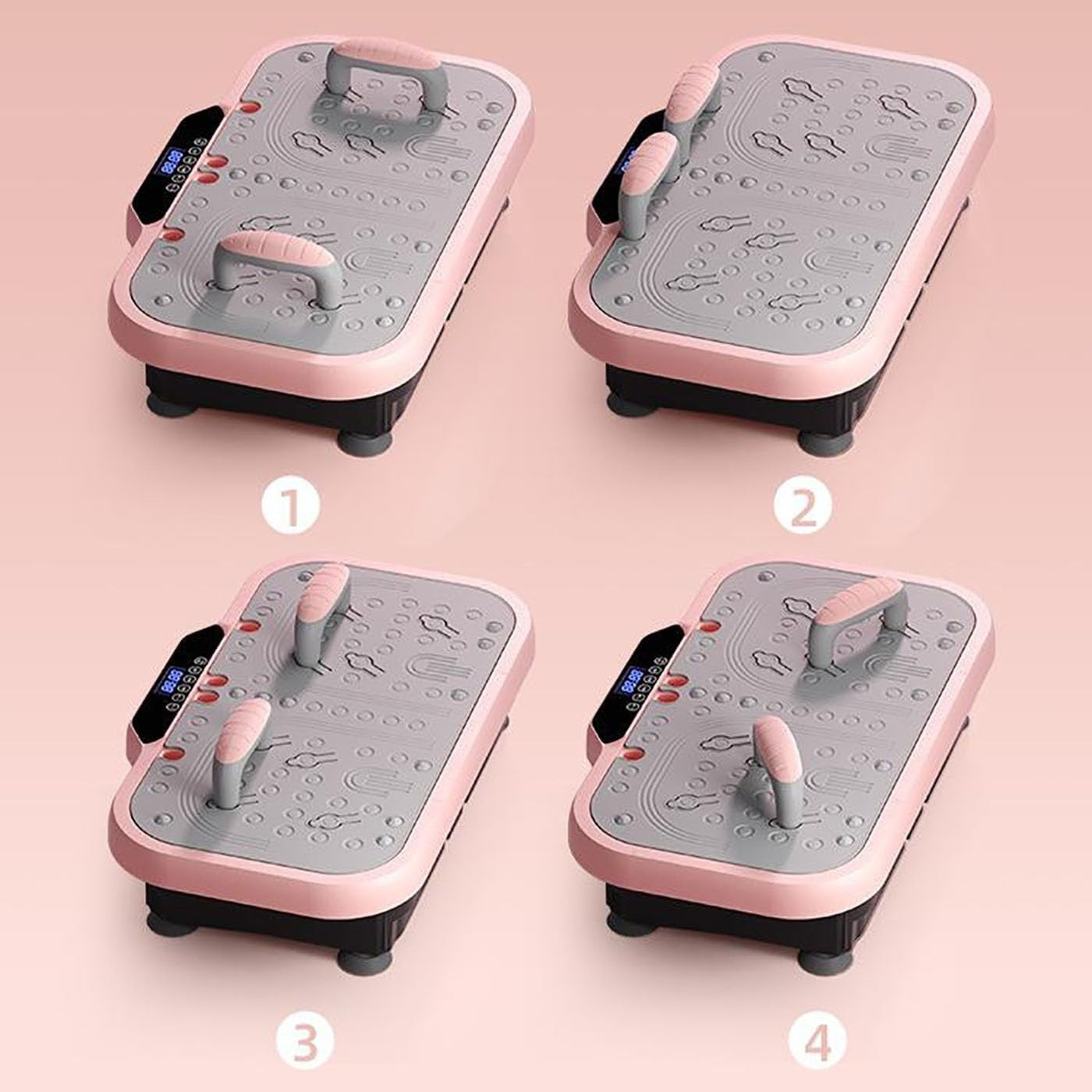 Vibration Plate Fitness Machine 180 Speeds Push Up Bars Home Use