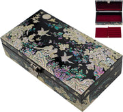 Mother of Pearl Jewellery Box Large Handmade Ring Necklace Organizer