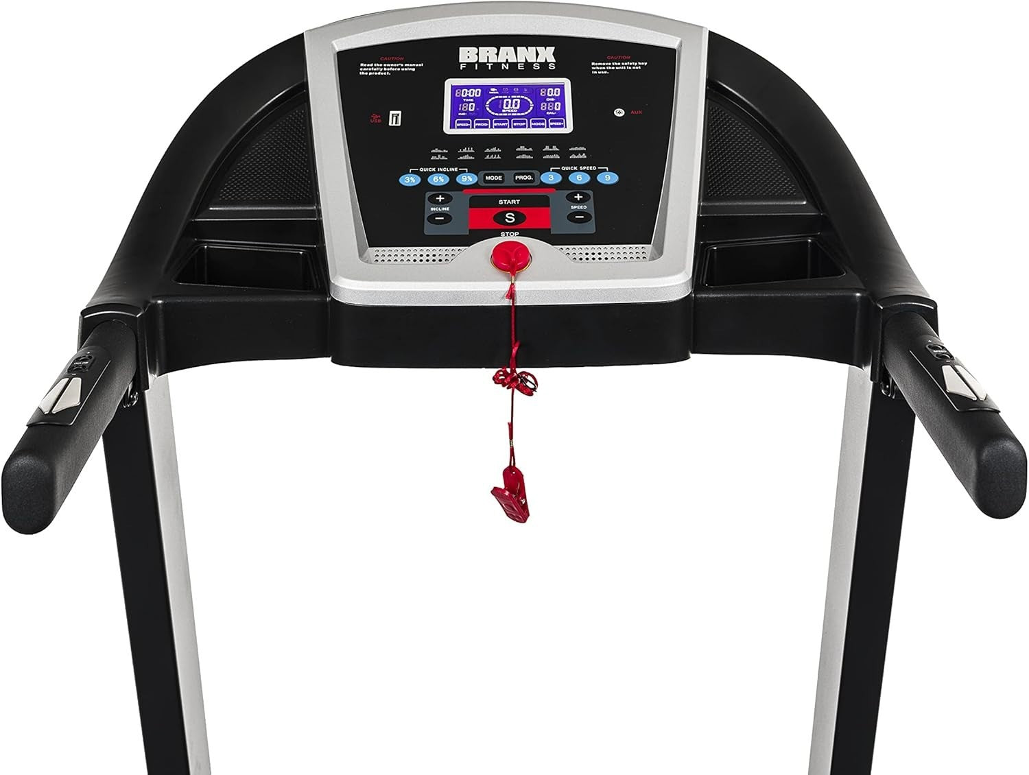 Foldable Home Treadmill 16.5km/h Auto Incline 5HP Motor Shock Absorption