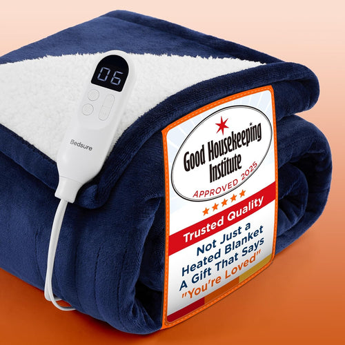 Electric Heated Throw Blanket 130x160cm Soft Flannel 6 Heat Levels