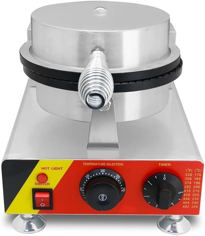 Commercial Ice Cream Cone & Waffle Maker 1000W | Non-Stick Egg Roll Machine