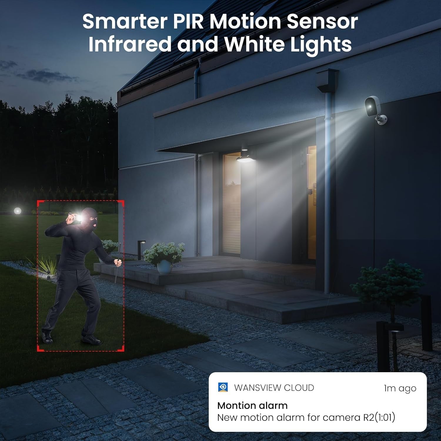 2K Wireless Security Camera Outdoor Battery CCTV Color Night Vision