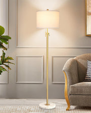 Adjustable Modern Floor Lamp with Lampshade, 3 Color Temps & Remote
