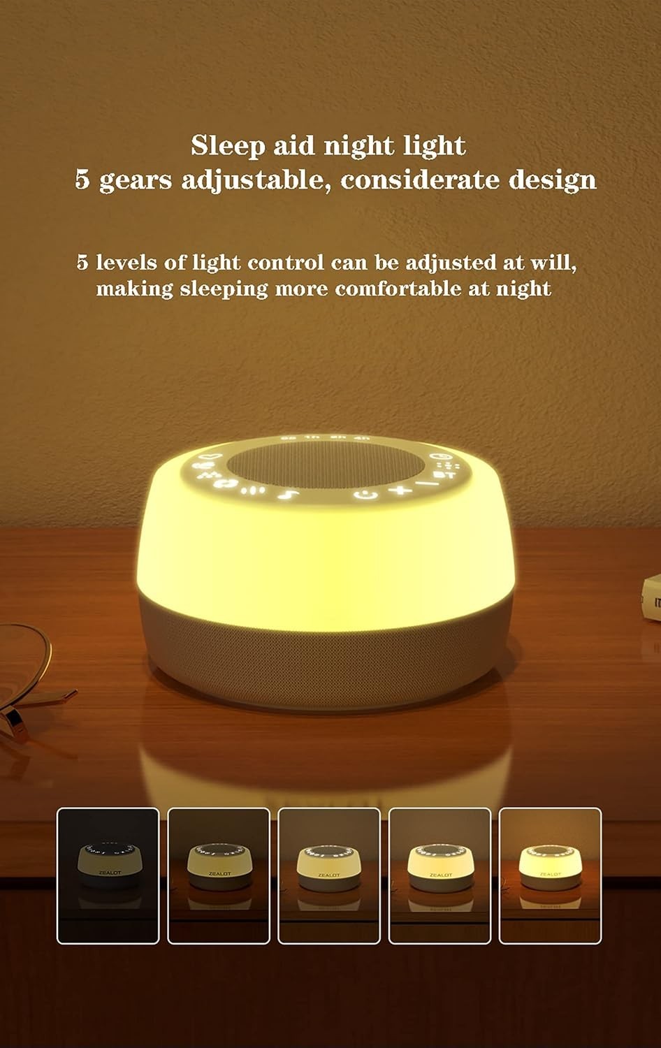 White Noise Sound Machine with 20 Soothing Sounds, Timer & Portable