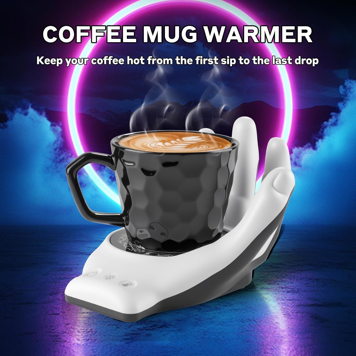 Special Devil Hand Coffee Mug Warmer Set 3 Temp 8H Auto Off