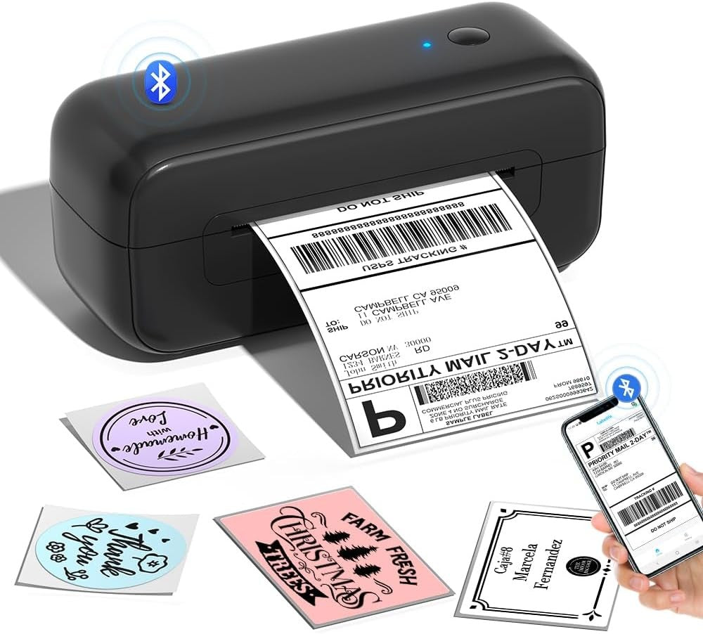 4x6 Bluetooth Thermal Label Printer Shipping Inkless