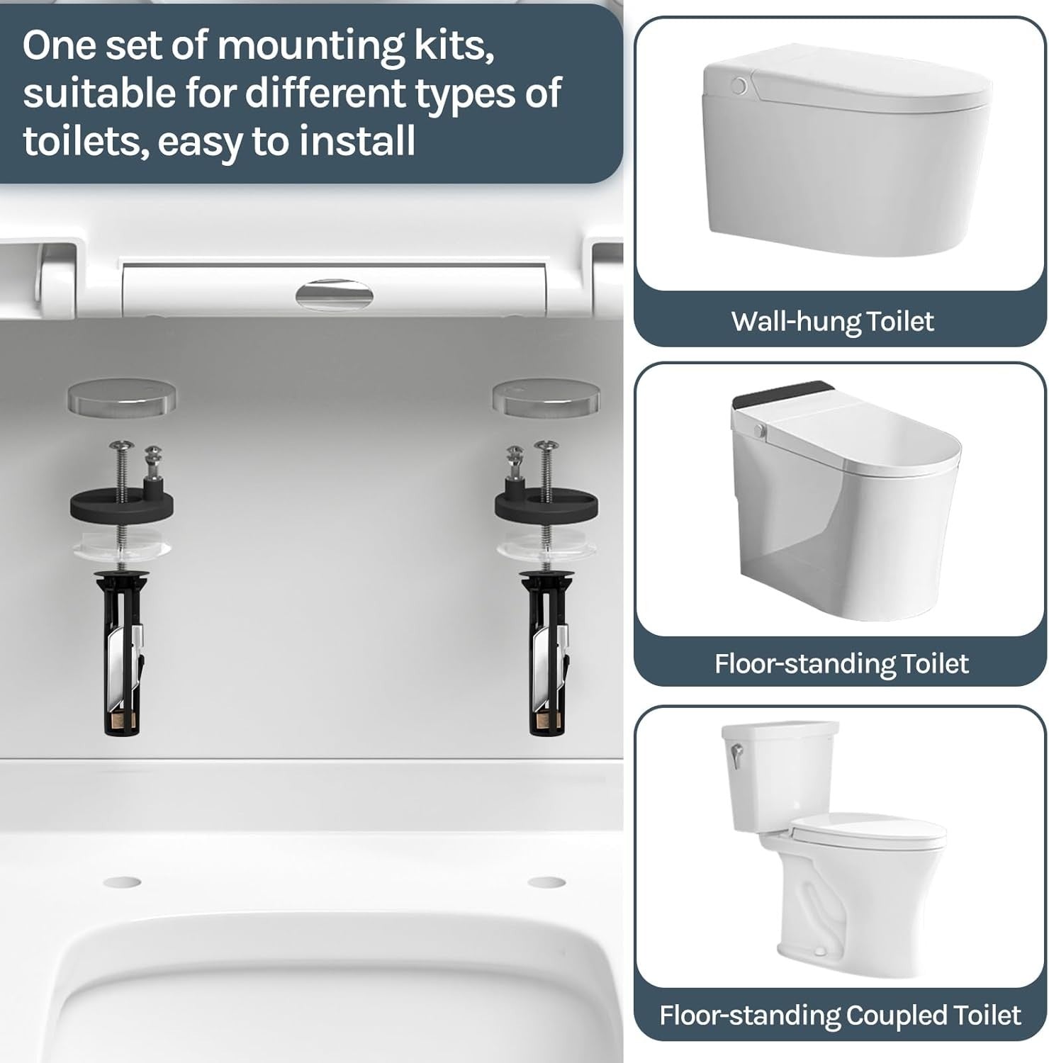 Family Toilet Seat Soft Close D-Shape Quick Release Removable Child Seat White