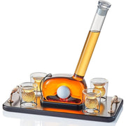 Golf Whiskey Decanter Set with 4 Glasses – Gift for Golfers & Bar Display