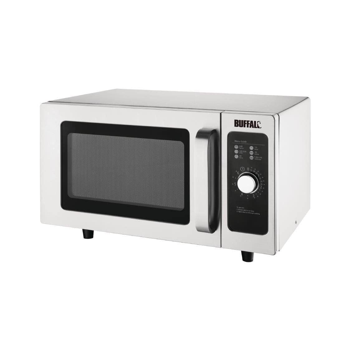 25L Commercial Microwave 1000W Stainless Steel Manual Dial