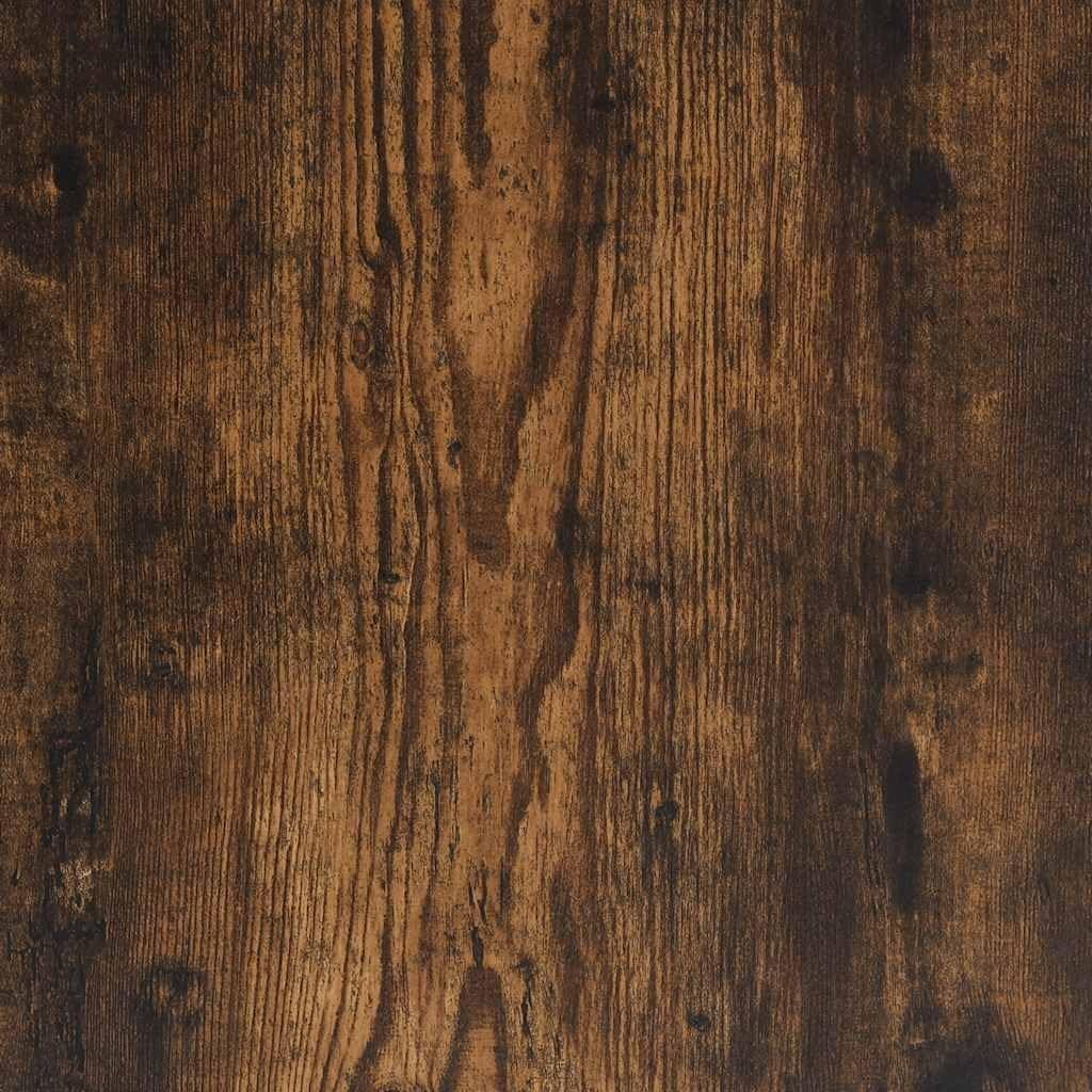 Smoked Oak Radiator Cover Cabinet | Modern Slatted MDF Heater Shelf