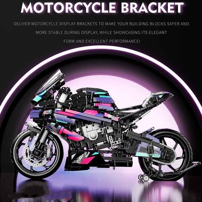 Motorcycle Building Kit 1920+PCS | Realistic Design | STEM Toy for Adults & Kids
