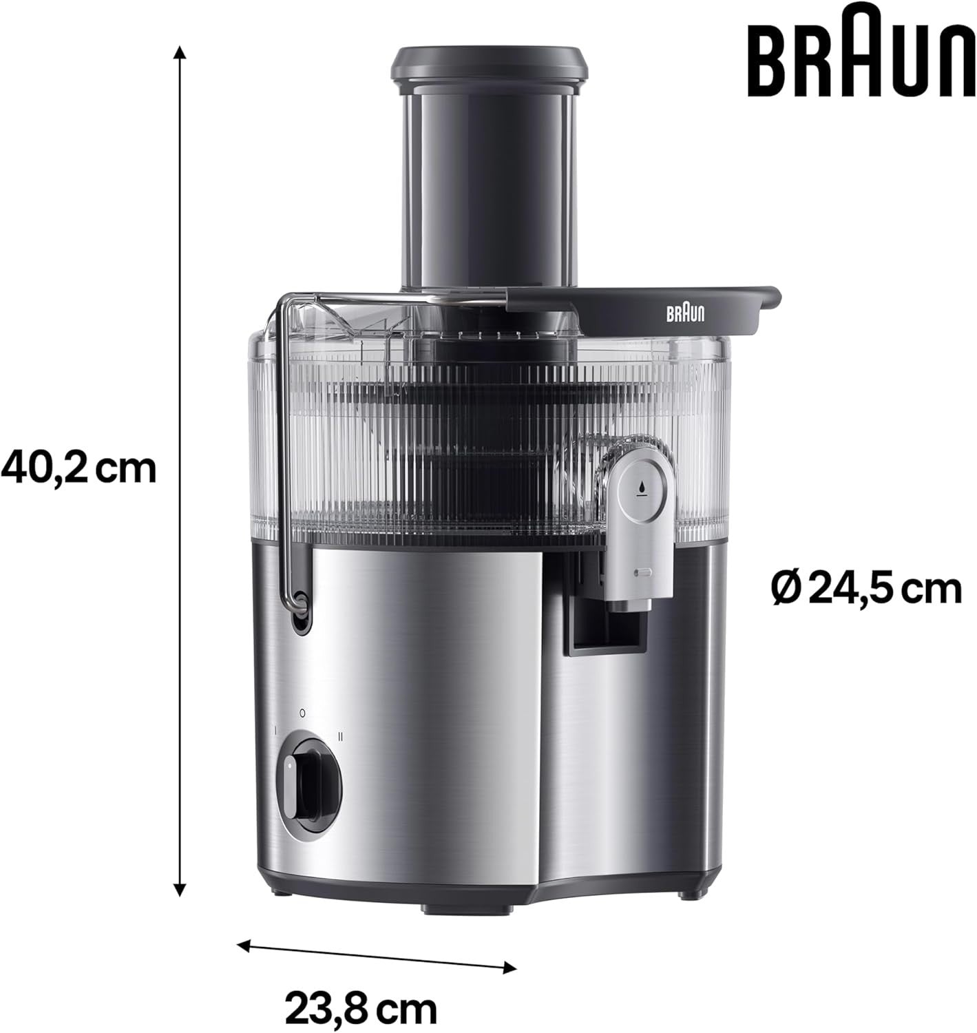 Cold Press Juicer ColdXtract Fast Juice 75mm Feed Tube 1000W Grey