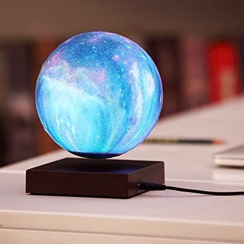 Lacquered Levitating Moon Lamp 7-Color Floating LED Light with Touch Control