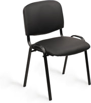 Stackable PU Leather Office Guest Chair Armless Waiting Room Seat