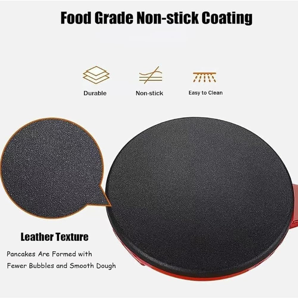 600W Portable Electric Crepe Maker 20cm Non-Stick Pancake Machine