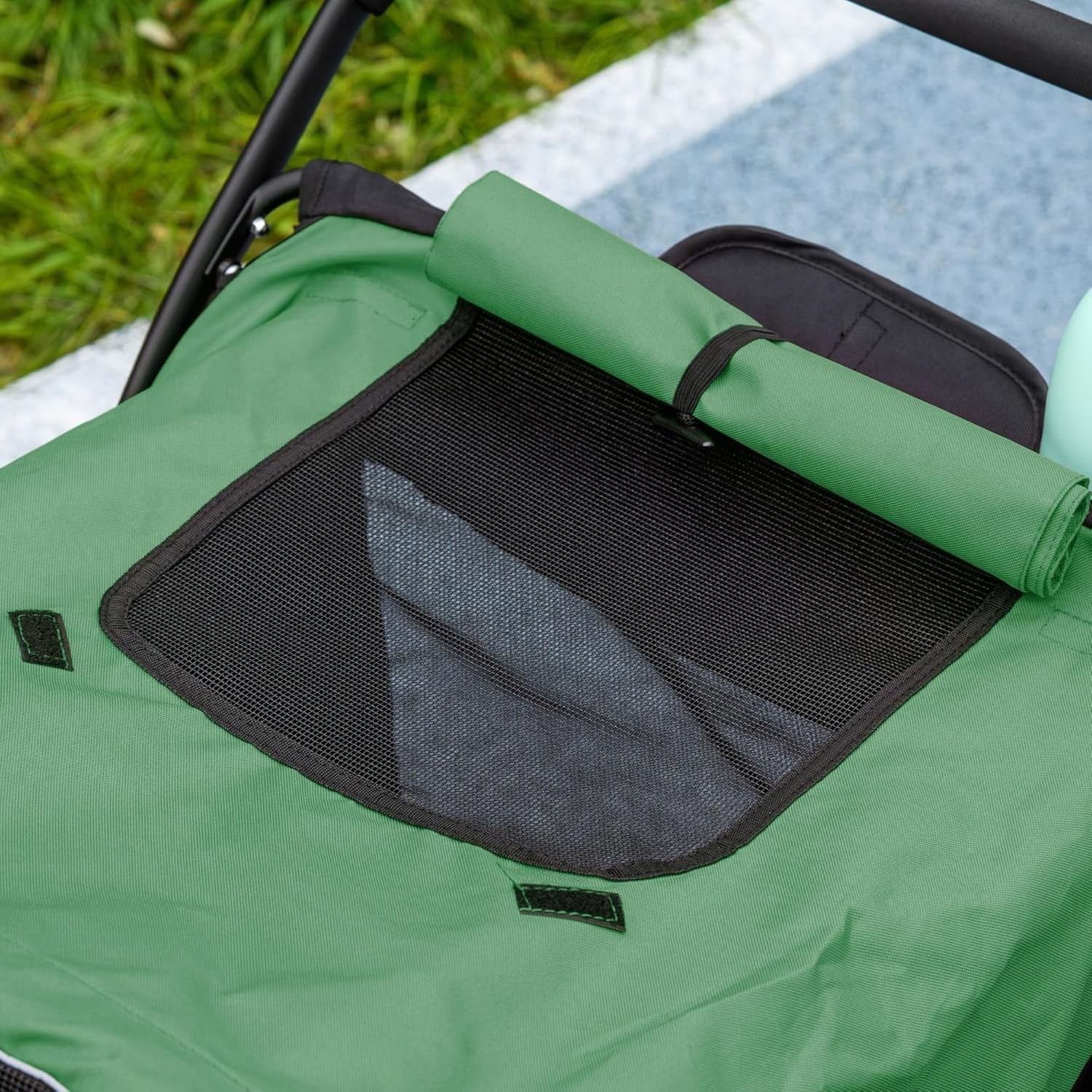 Large Dog Stroller Jogger Pushchair Foldable Heavy Duty Emerald Green