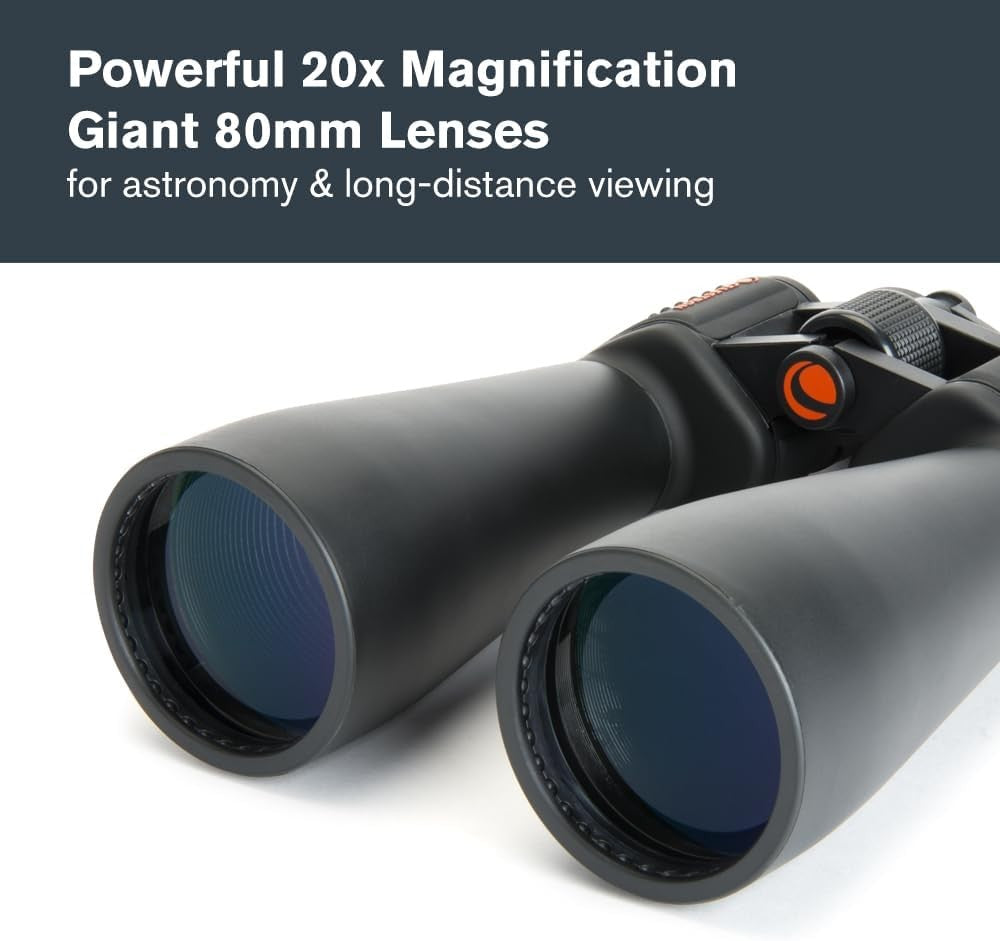 20x80 High Power Binoculars Long Range HD Optics Astronomy Low Light Viewing