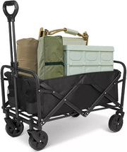 Heavy Duty Folding Festival Trolley Garden Camping Wagon 176lbs Load Black